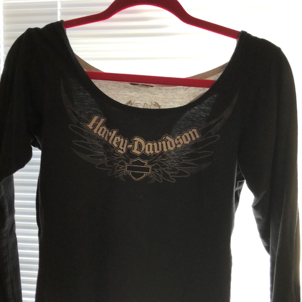Harley-Davidson Women's Black Long Sleeve Top
